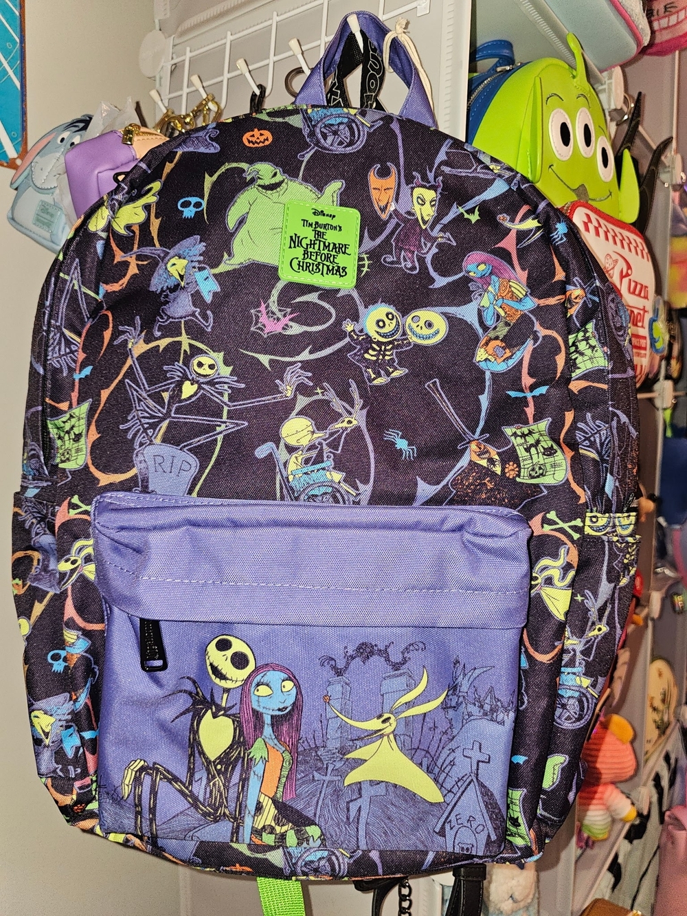 Disney The Nightmare Before Christmas Multicolor Patterned Full Size Backpack